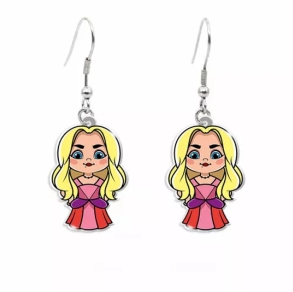 Hocus Pocus Sarah Witch Acrylic Halloween Earrings‎
